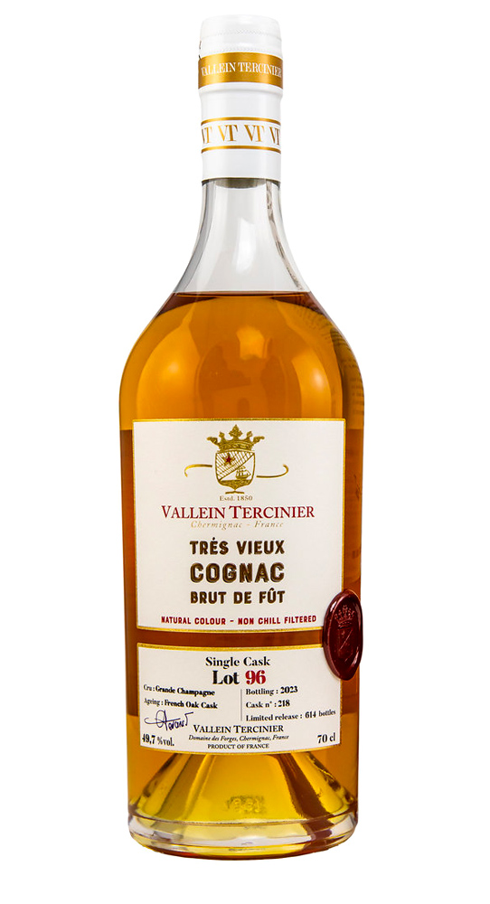 Cognac Vallein Tercinier Single Cask Lot 96 2023 Cask 218, Grande Champagne