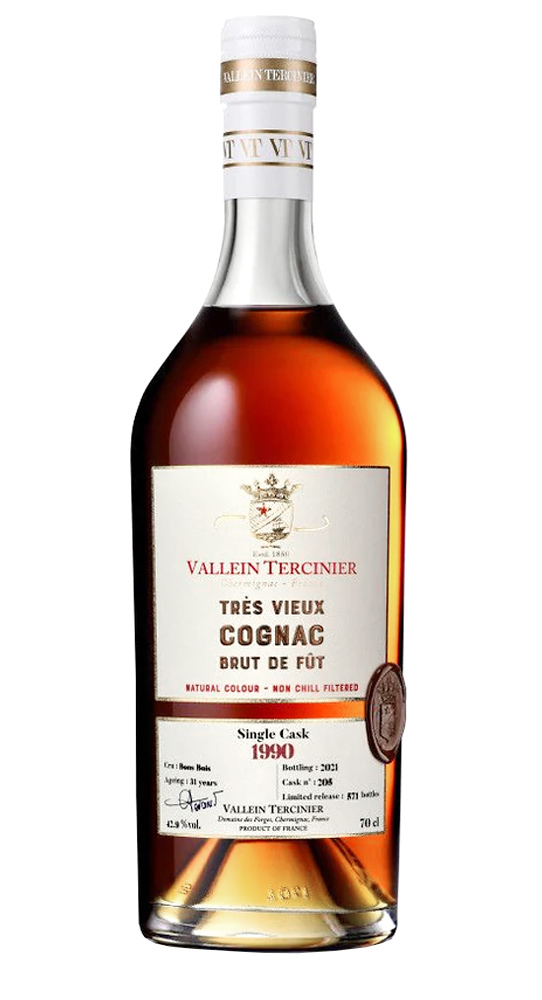 Cognac Vallein Tercinier Single Cask 1990 2021 Cask 205, Bons Bois